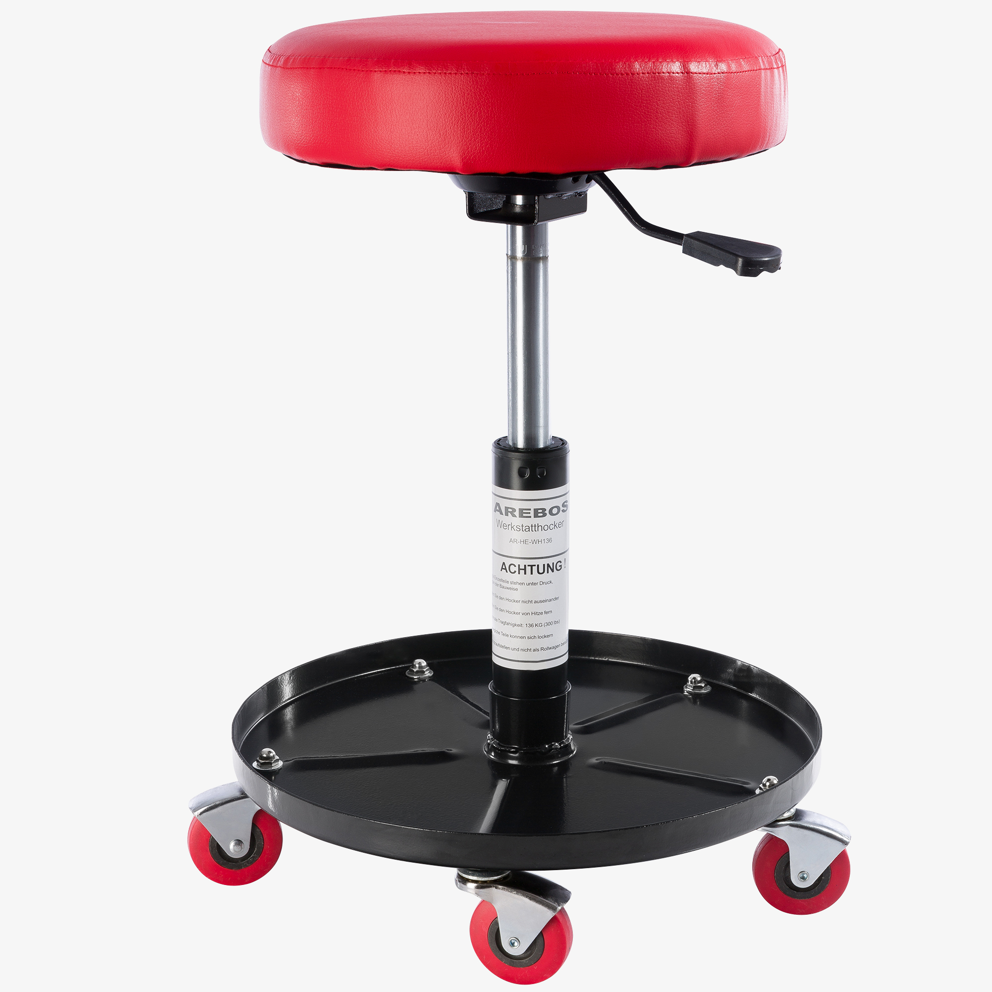 Arebos@ værkstedsskammel 360° drejelig