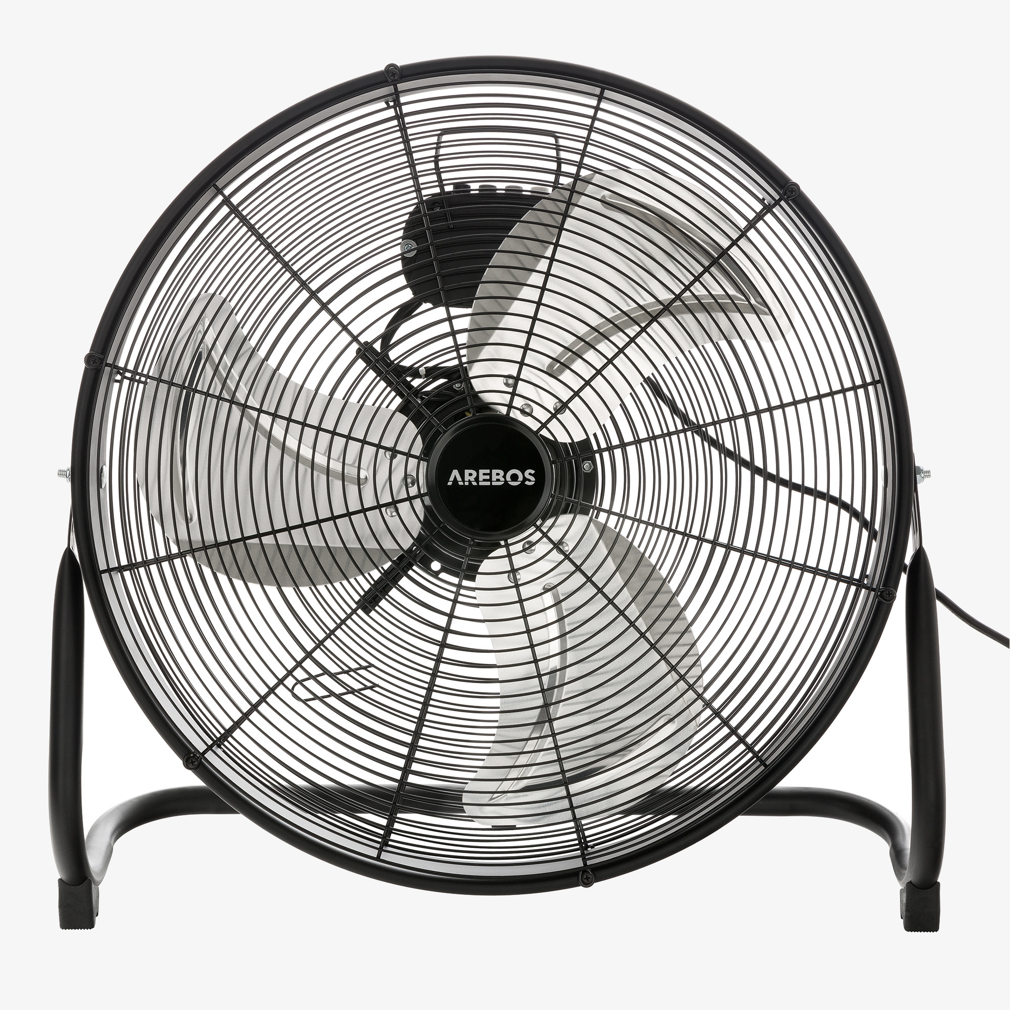 Arebos Floor Fan Air Circulator 20" - 120W, 3 trin, vippevinkel 360°.