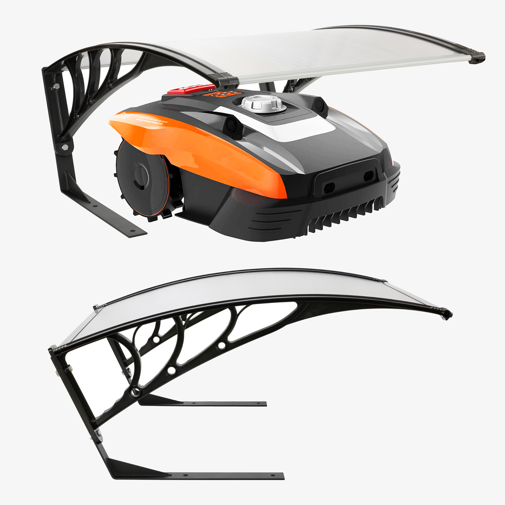 Arebos Robot Mower Garage, UV-resistent, 102x79x46cm, polycarbonat ,garage til robotplæneklipper