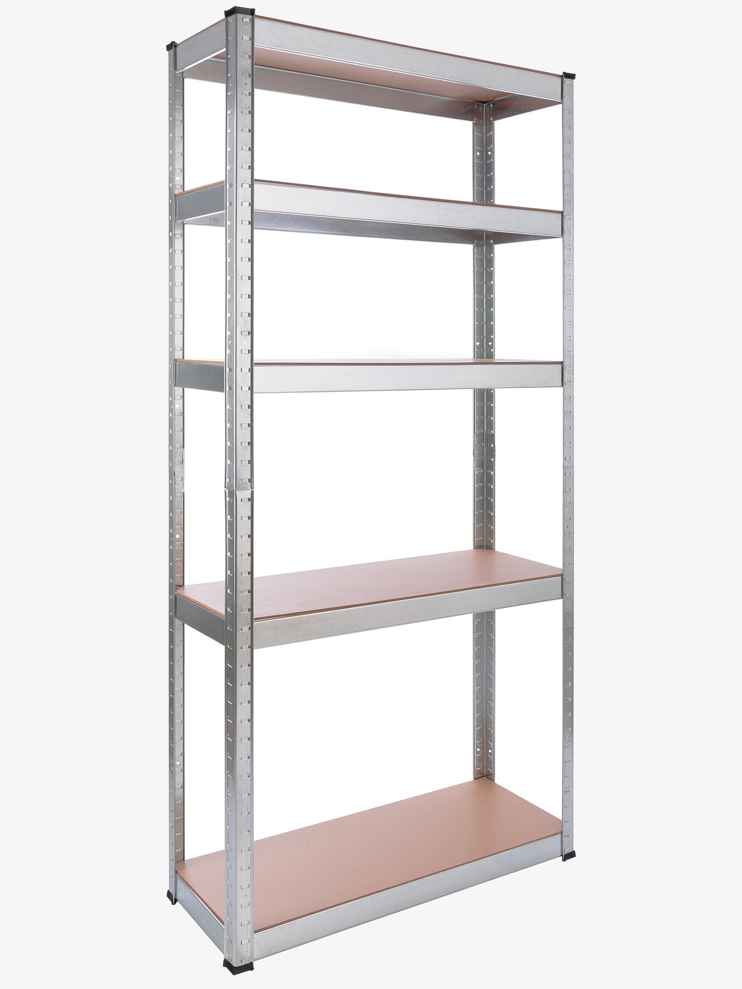 Arebos Kraftig reol 170 x 80 x 30 cm, værkstedsreoler - bæreevne 350 kg - sølv