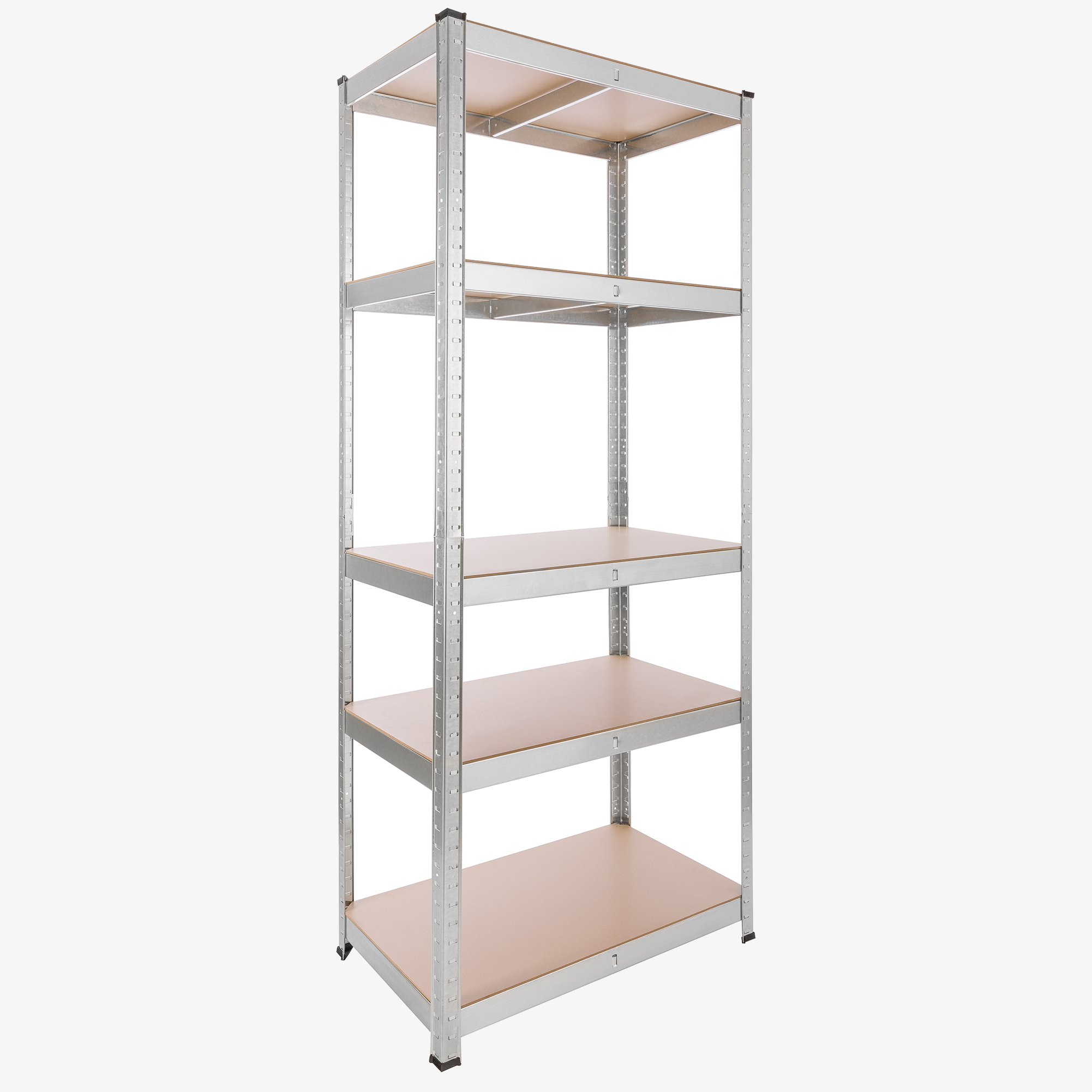Arebos Kraftig reol 180 x 75 x 45 cm, værkstedsreoler - bæreevne 875 kg - sølv