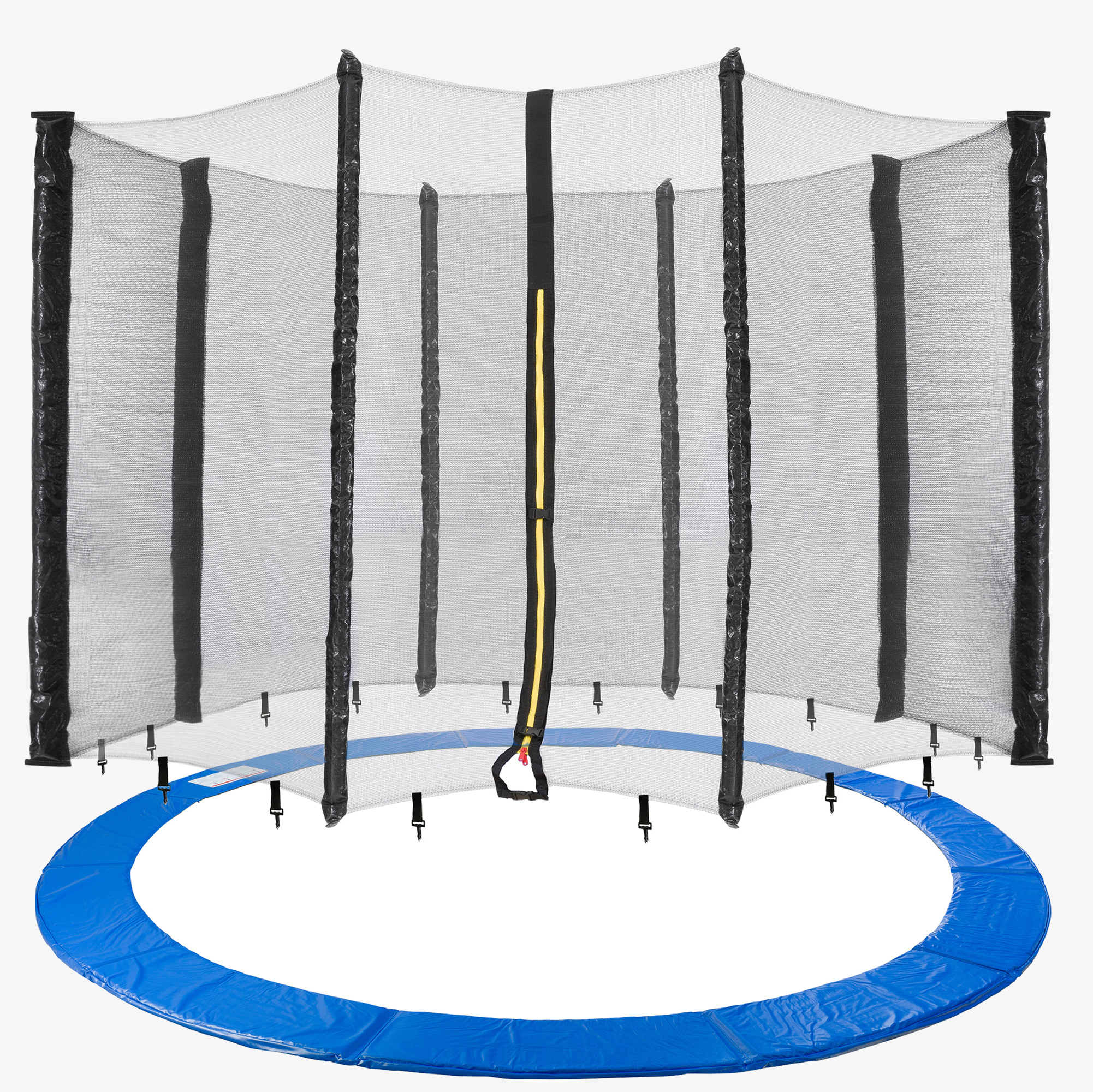 Arebos Set Edge Cover Blue & Net til 8 stænger & Trampolin Ø 430cm - Vejrbestandig