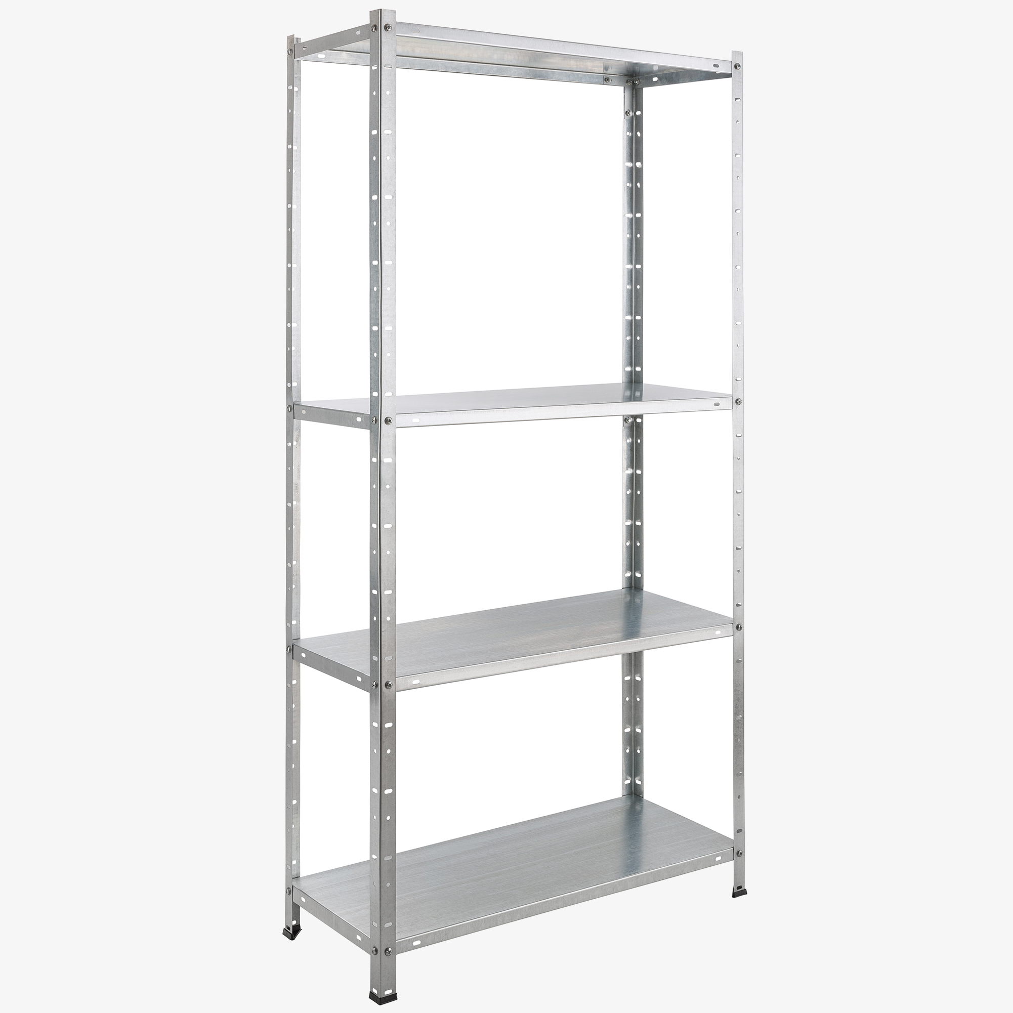 Arebos Kraftig reol 150 x 75 x 30 cm, værkstedsreoler - bæreevne 100 kg - sølv