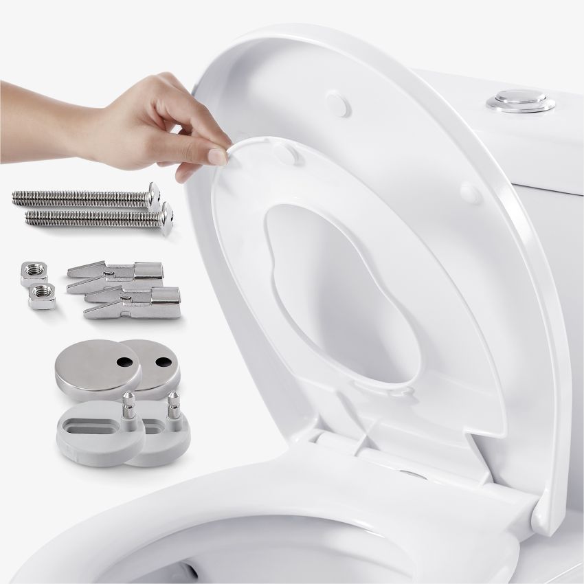 Ovalt toiletsæde med barnesæde