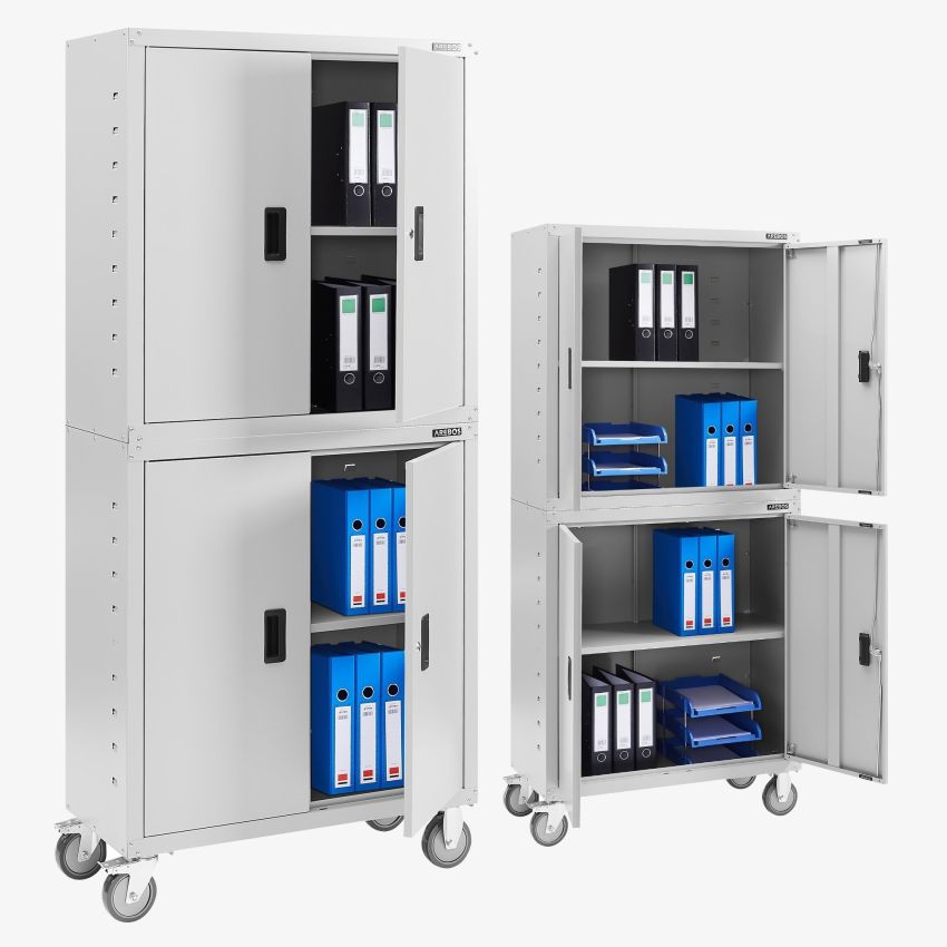 Arkivskab med hjul 180 cm