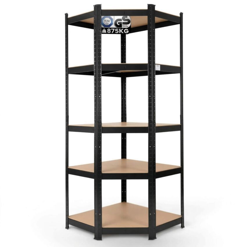 Kraftig reol 180 x 70 x 70 cm 875 kg - Sort
