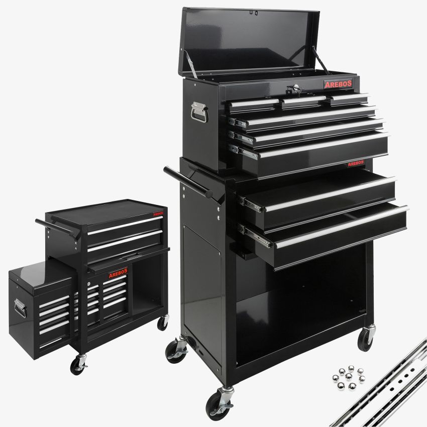 Værktøjsvogn med 9 rum