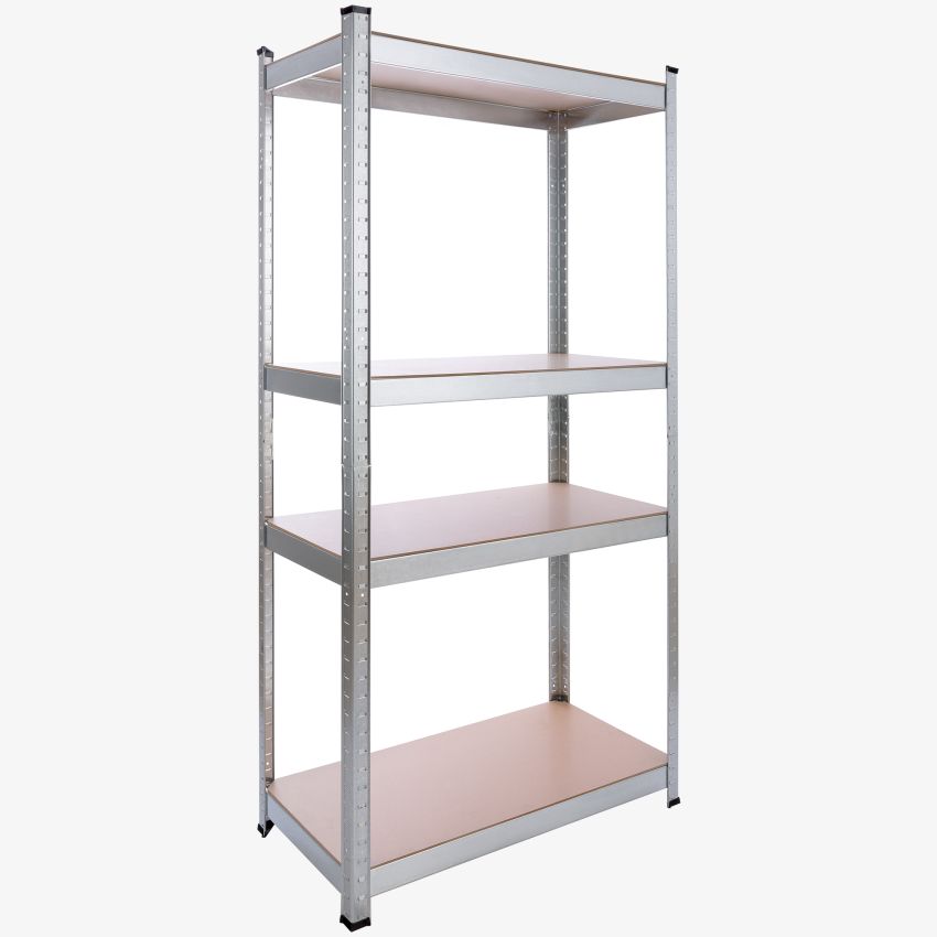 Kraftig reol 160 x 80 x 40 cm 320 kg - sølv