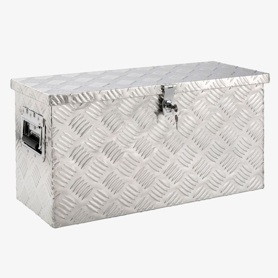 Aluminiumskasse med lås 40L