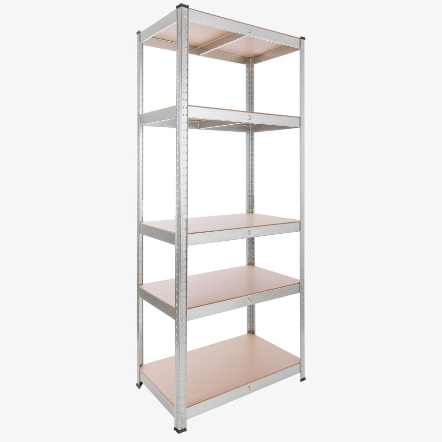 Kraftig reol 180 x 75 x 45 cm 875 kg - sølv