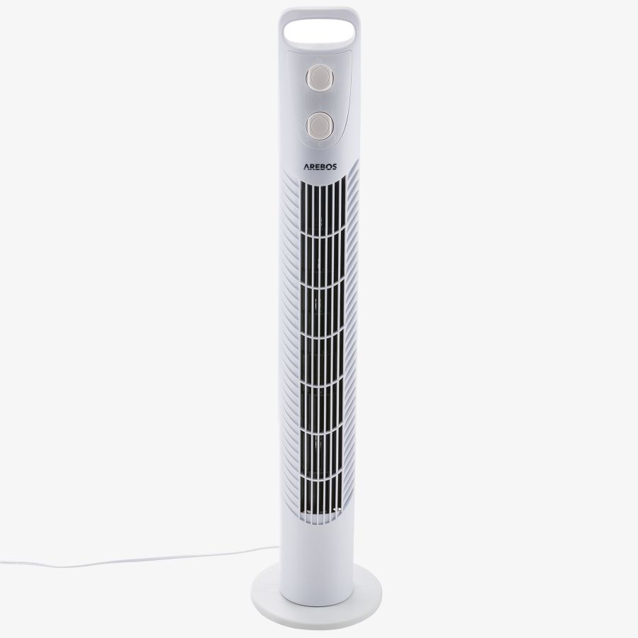 Tårnventilator 40W hvid