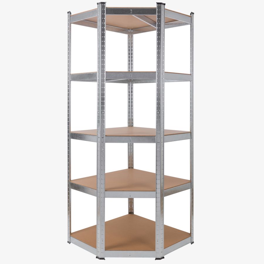 Kraftig reol 180 x 70 x 70 cm 875 kg sølv